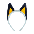 Blue and yellow cat ear headband soft plush accessory for costume party from Parte Haus party supply store in Bethesda MD
