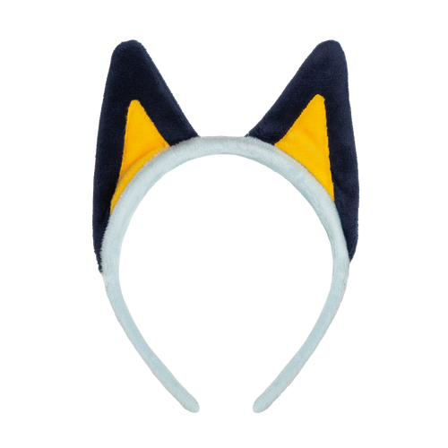 Blue and yellow cat ear headband soft plush accessory for costume party from Parte Haus party supply store in Bethesda MD