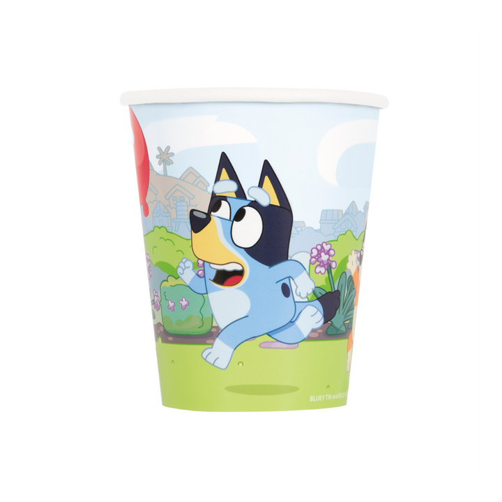 Blue and Green Bluey Paper Cups