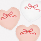 Pink and White Coquette Heart Plates