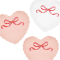 Pink and White Coquette Heart Plates