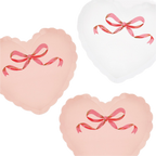 Pink and White Coquette Heart Plates