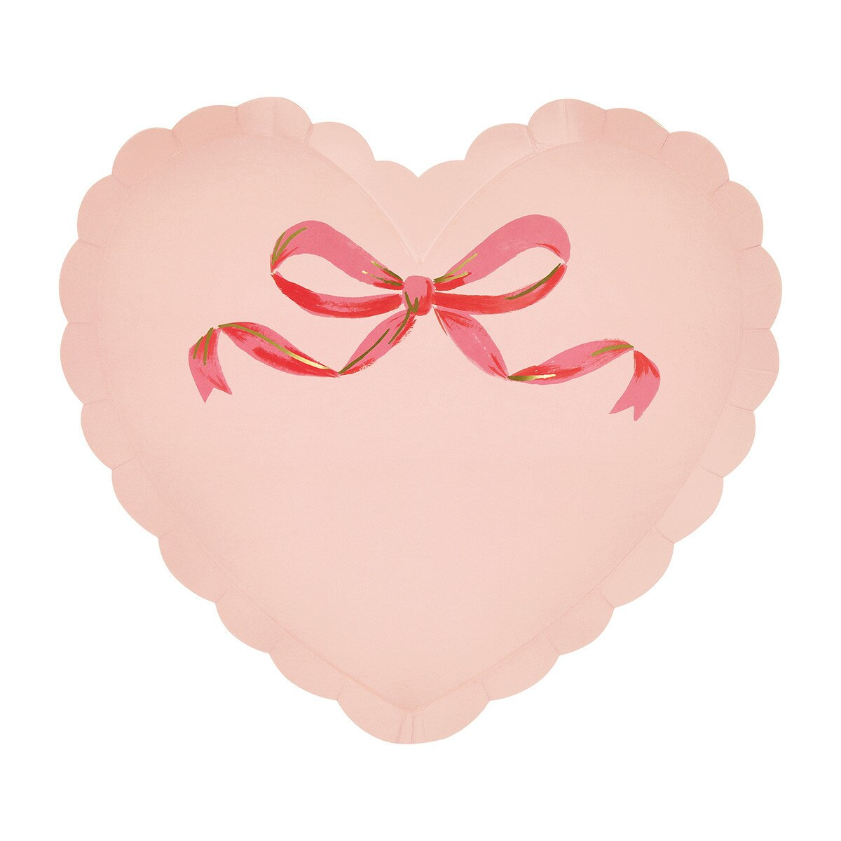 Pink and White Coquette Heart Plates