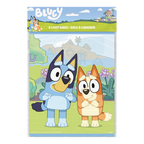 Bluey and orange loot bags with cartoon dog characters kids birthday from Parte Haus party supply store in Bethesda MD
