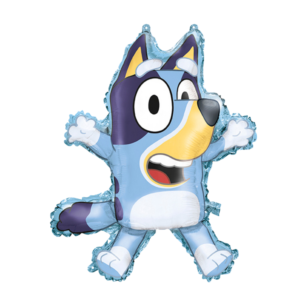 Blue cartoon dog balloon upright birthday theme from Parte Haus party supply store in Bethesda MD