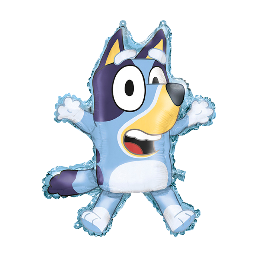 Blue cartoon dog balloon upright birthday theme from Parte Haus party supply store in Bethesda MD