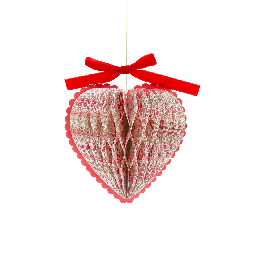 Assorted Color Honeycomb Heart Decoration