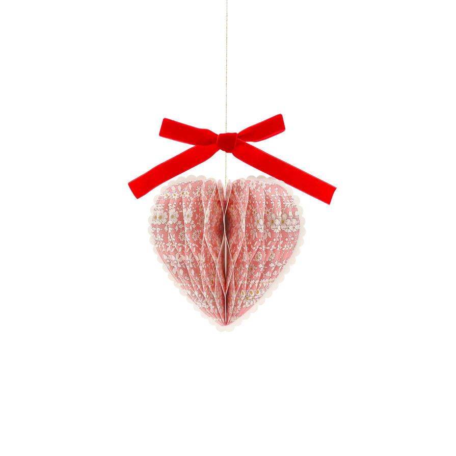 Assorted Color Honeycomb Heart Decoration