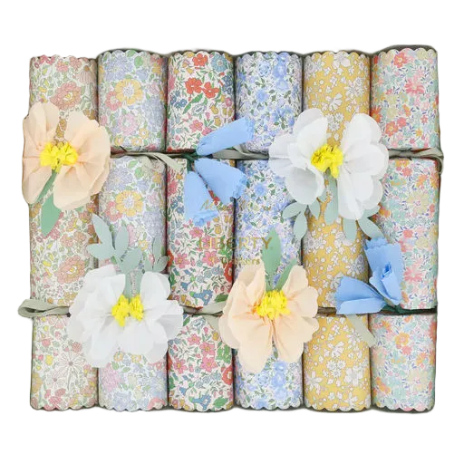 Assorted Color Floral Paper Crackers