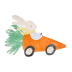 Orange Racing Car Bunny Plates