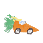 Orange Racing Car Bunny Napkins