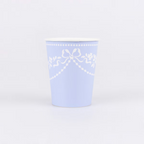Cornflower Blue Rococo Paper Cups