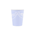 Cornflower Blue Rococo Paper Cups