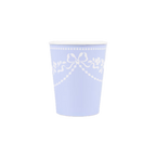 Cornflower Blue Rococo Paper Cups