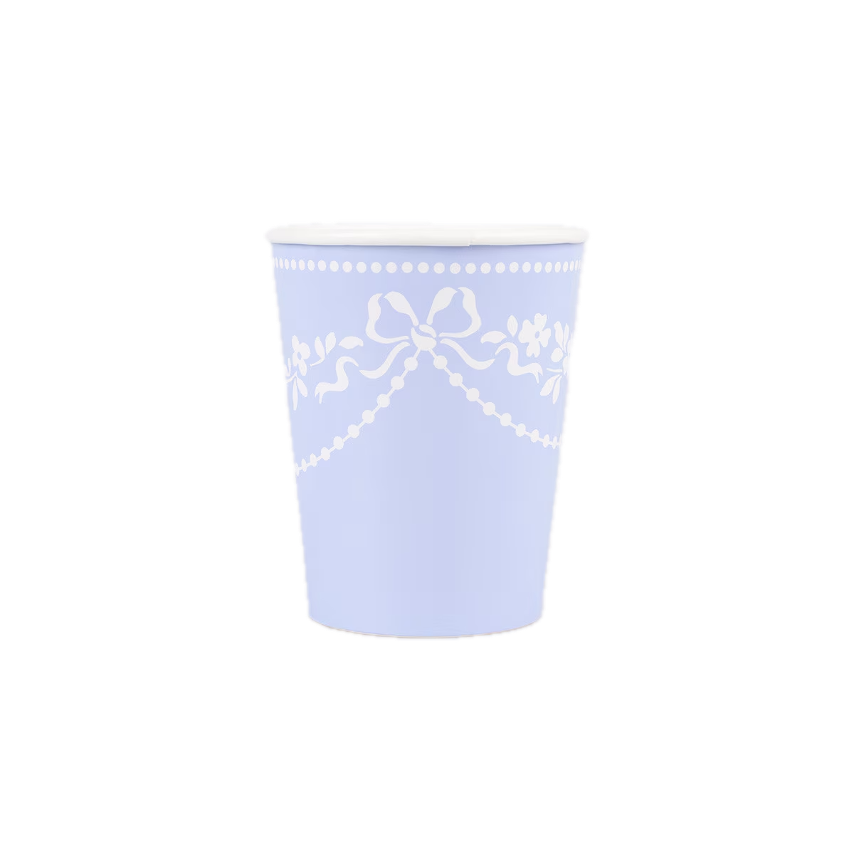 Cornflower Blue Rococo Paper Cups