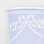 Cornflower Blue Rococo Paper Cups