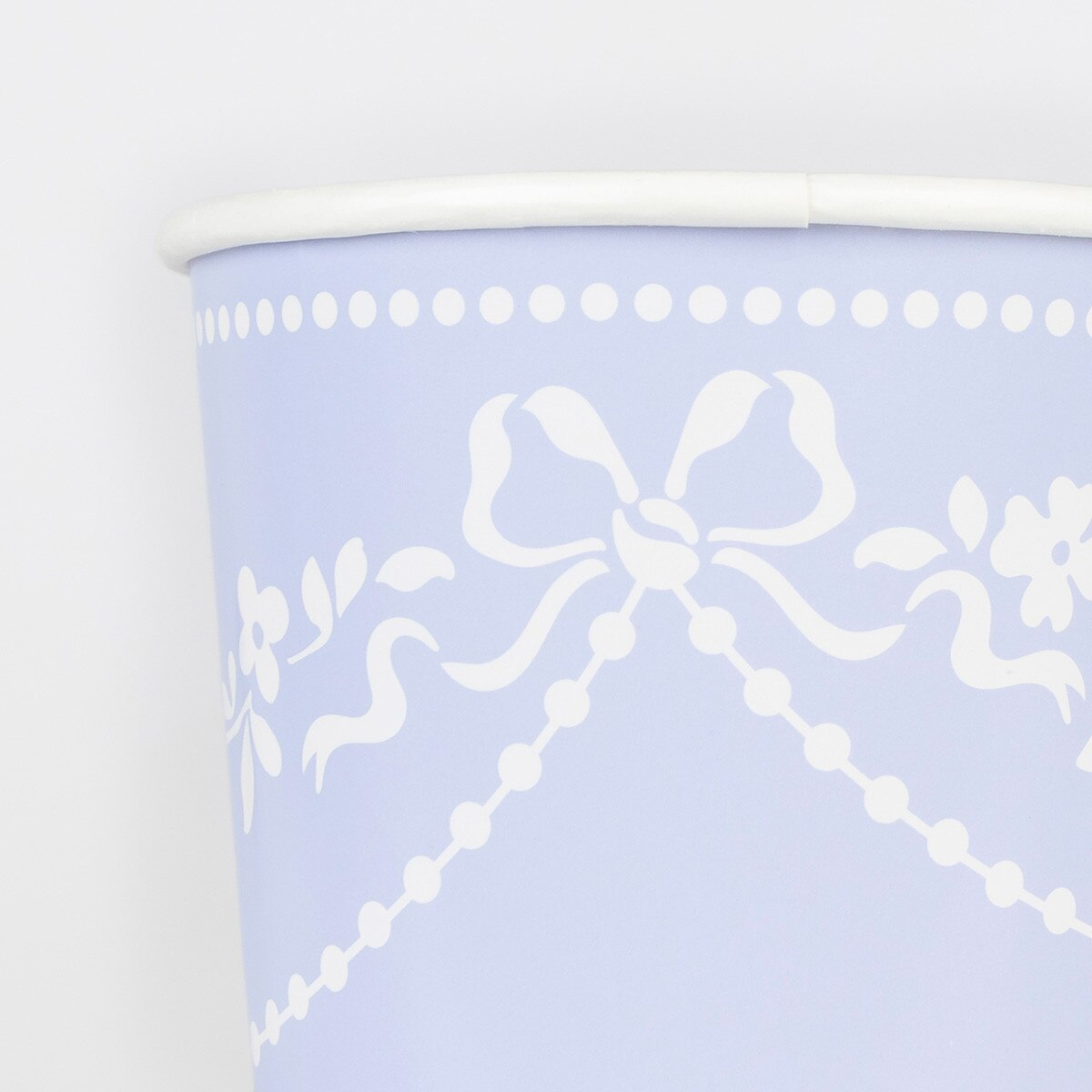 Cornflower Blue Rococo Paper Cups