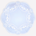 Cornflower Blue Rococo Dinner Plates