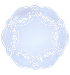 Cornflower Blue Rococo Plates - 2 Sizes