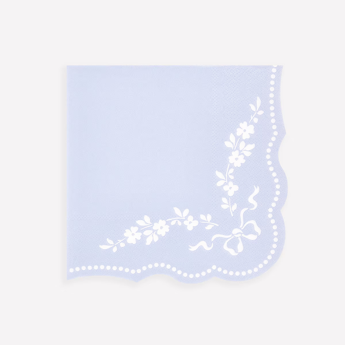 Cornflower Blue Rococo Paper Napkins - 2 Sizes