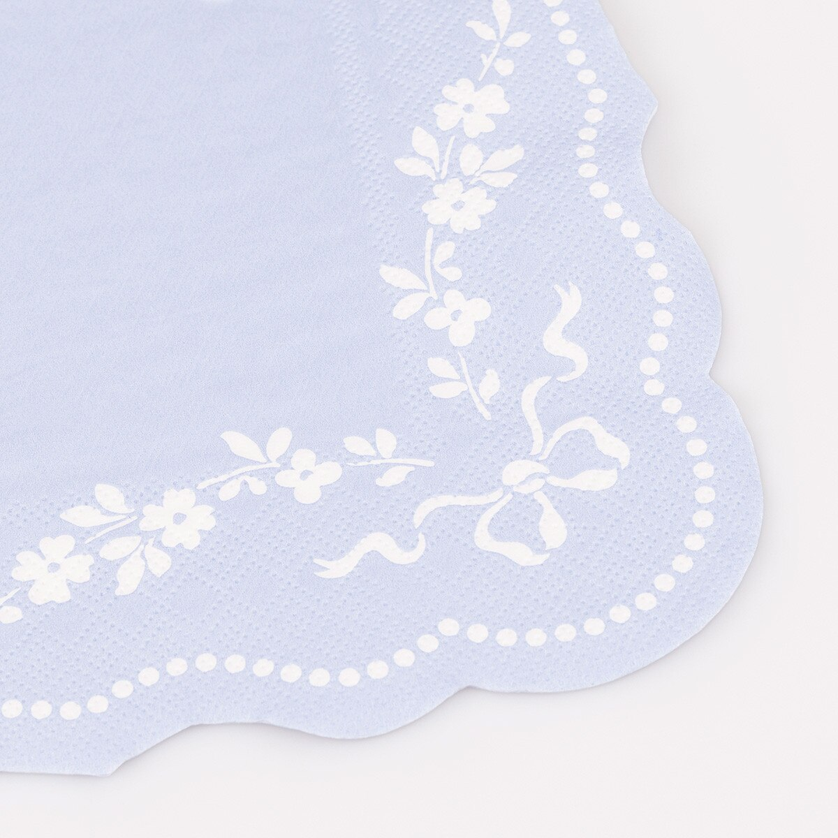 Cornflower Blue Rococo Paper Napkins - 2 Sizes