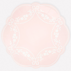 Pastel Pink Rococo Paper Plates - 2 Sizes