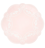 Pastel Pink Rococo Paper Plates - 2 Sizes
