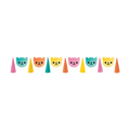 Multicolor cat face garland banner for kids birthday from Parte Haus party supply store in Bethesda MD