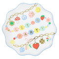 Charm "Let's Party" Scalloped Large Dinner Plates
