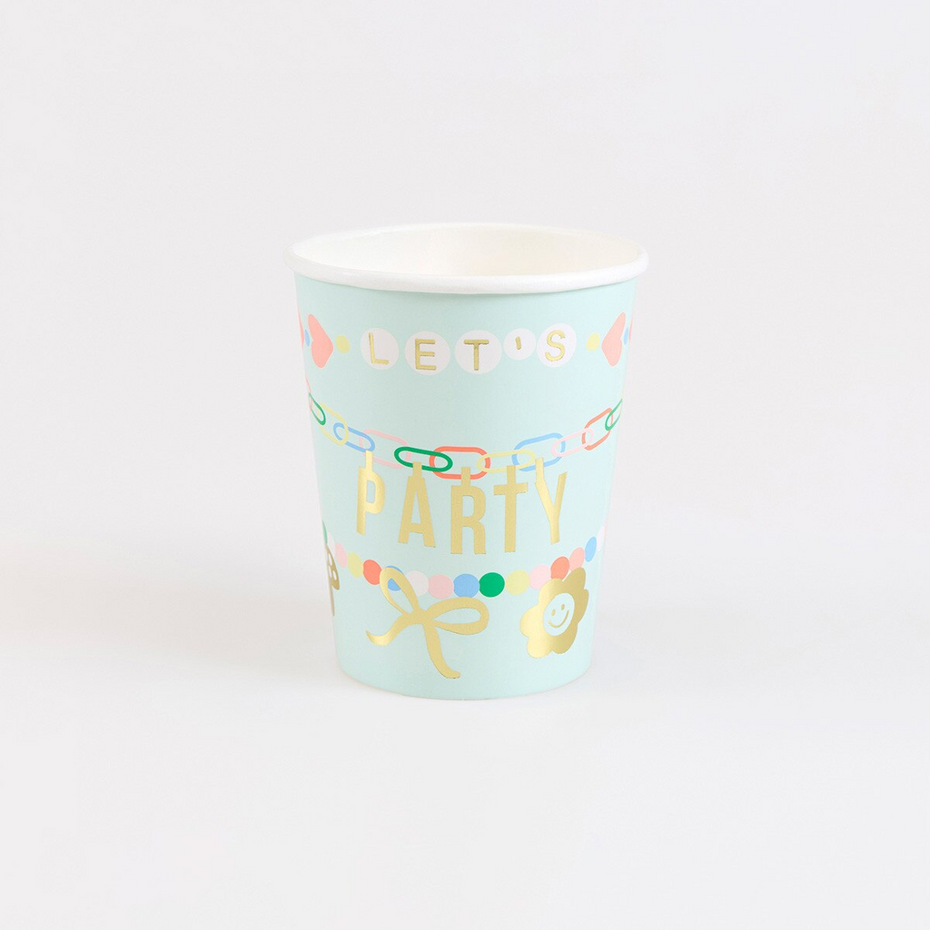 Mint Green Charm Party Cups