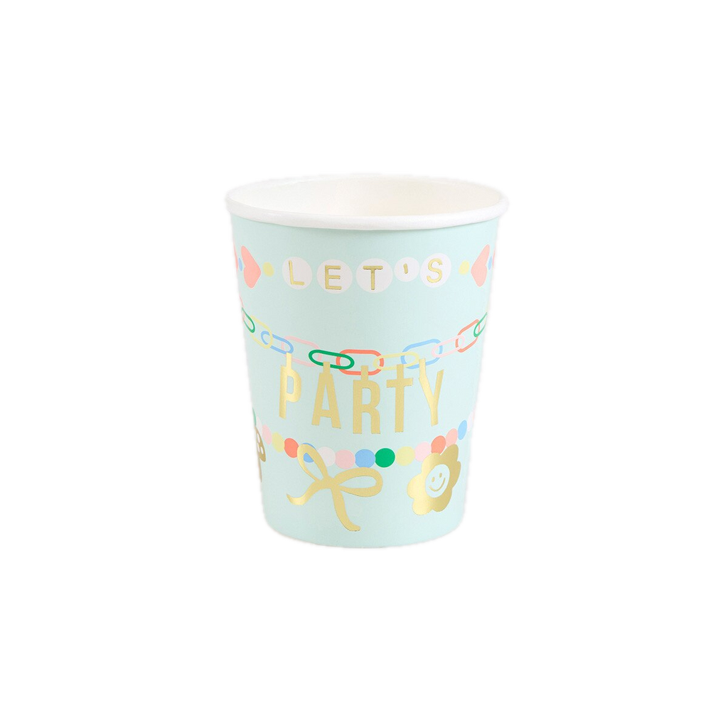 Mint Green Charm Party Cups