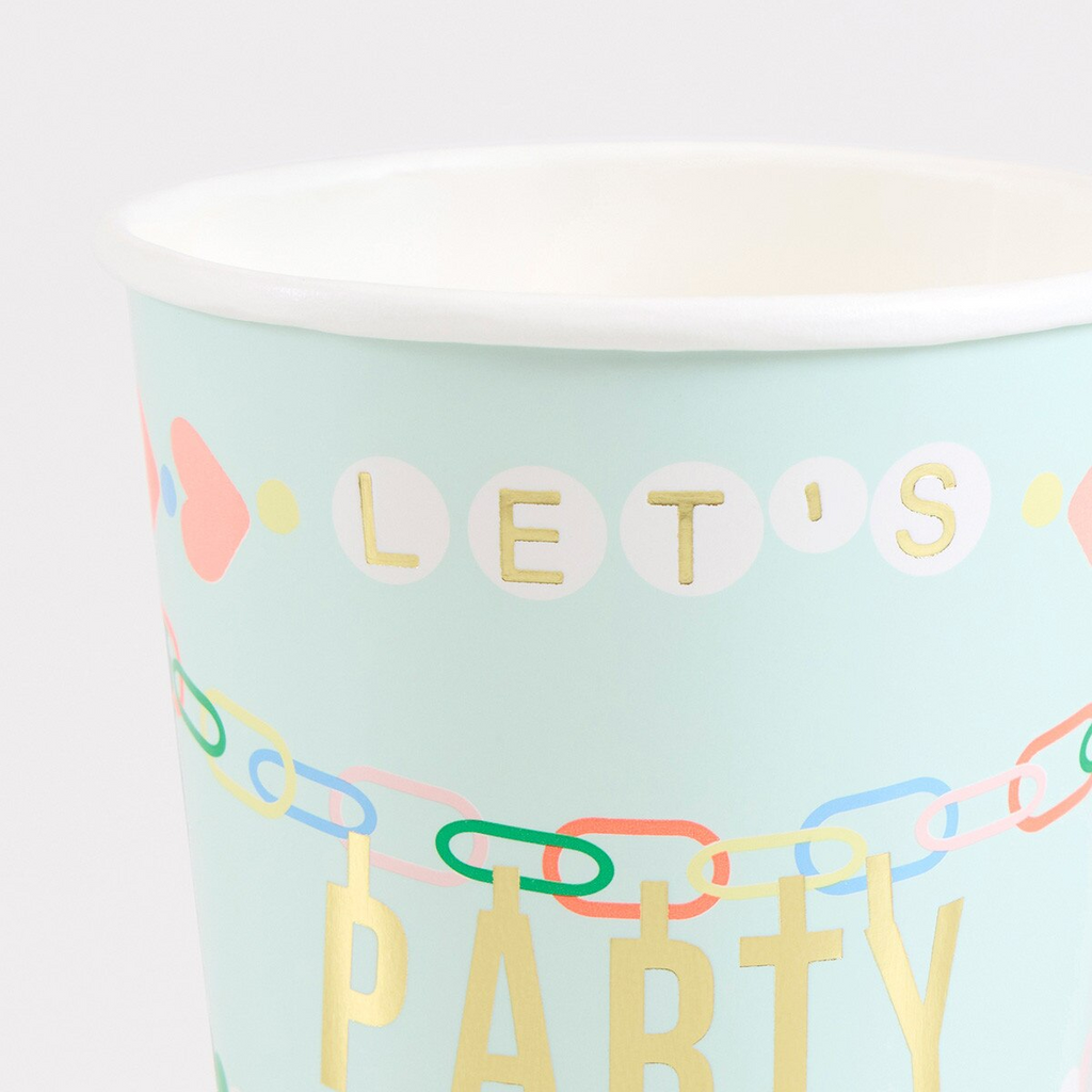 Mint Green Charm Party Cups