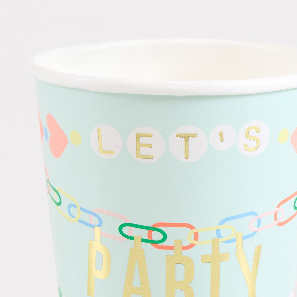 Mint Green Charm Party Cups