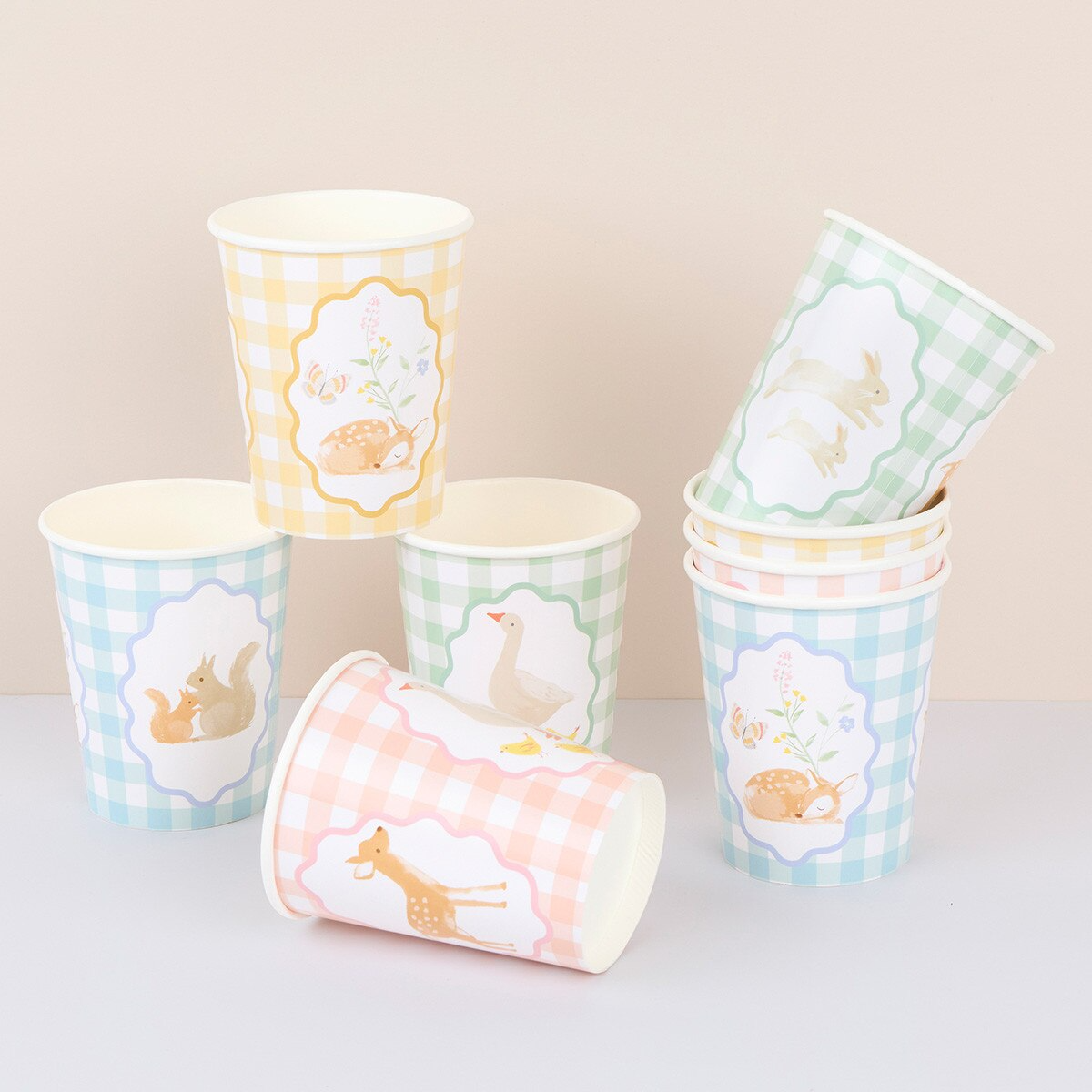 Pastel Little Animals Cups