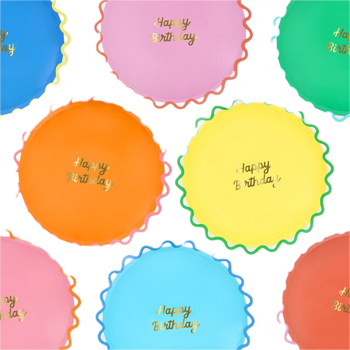 Assorted Wiggle Edge Dinner Plates