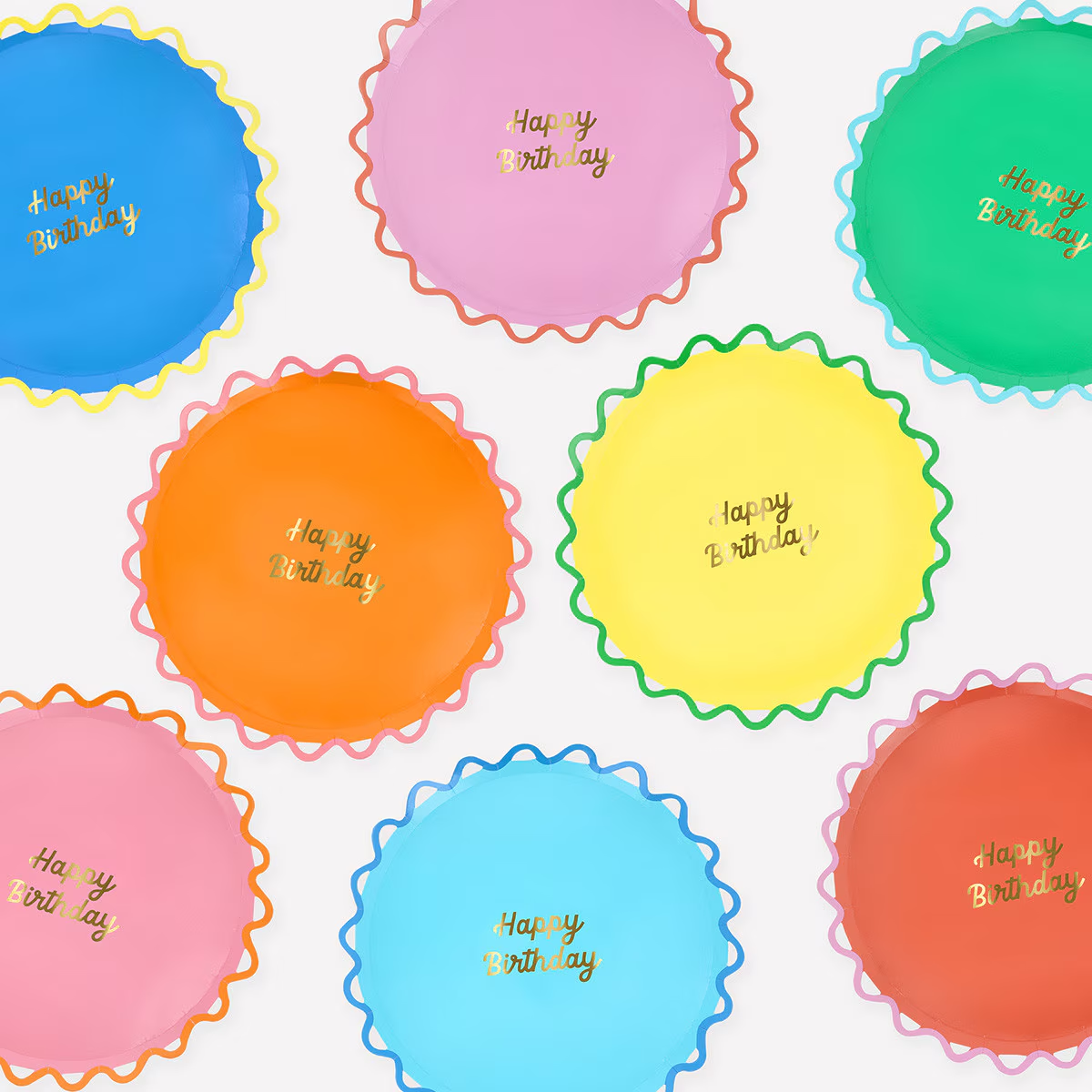 Assorted Wiggle Edge Dinner Plates
