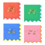 Assorted Wiggle Edge Napkins - 2 Sizes