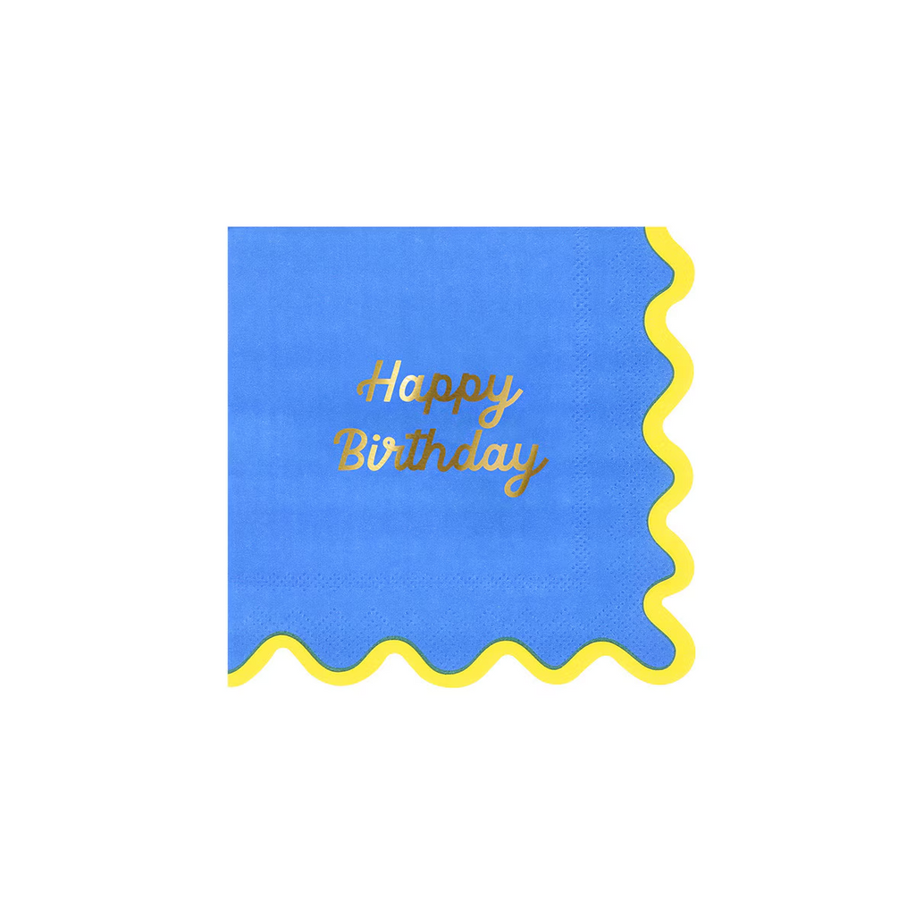 Assorted Wiggle Edge Napkins - 2 Sizes