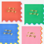Assorted Wiggle Edge Napkins - 2 Sizes