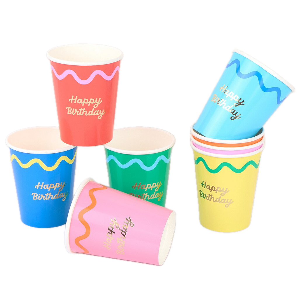 Assorted Wiggle Edge Cups