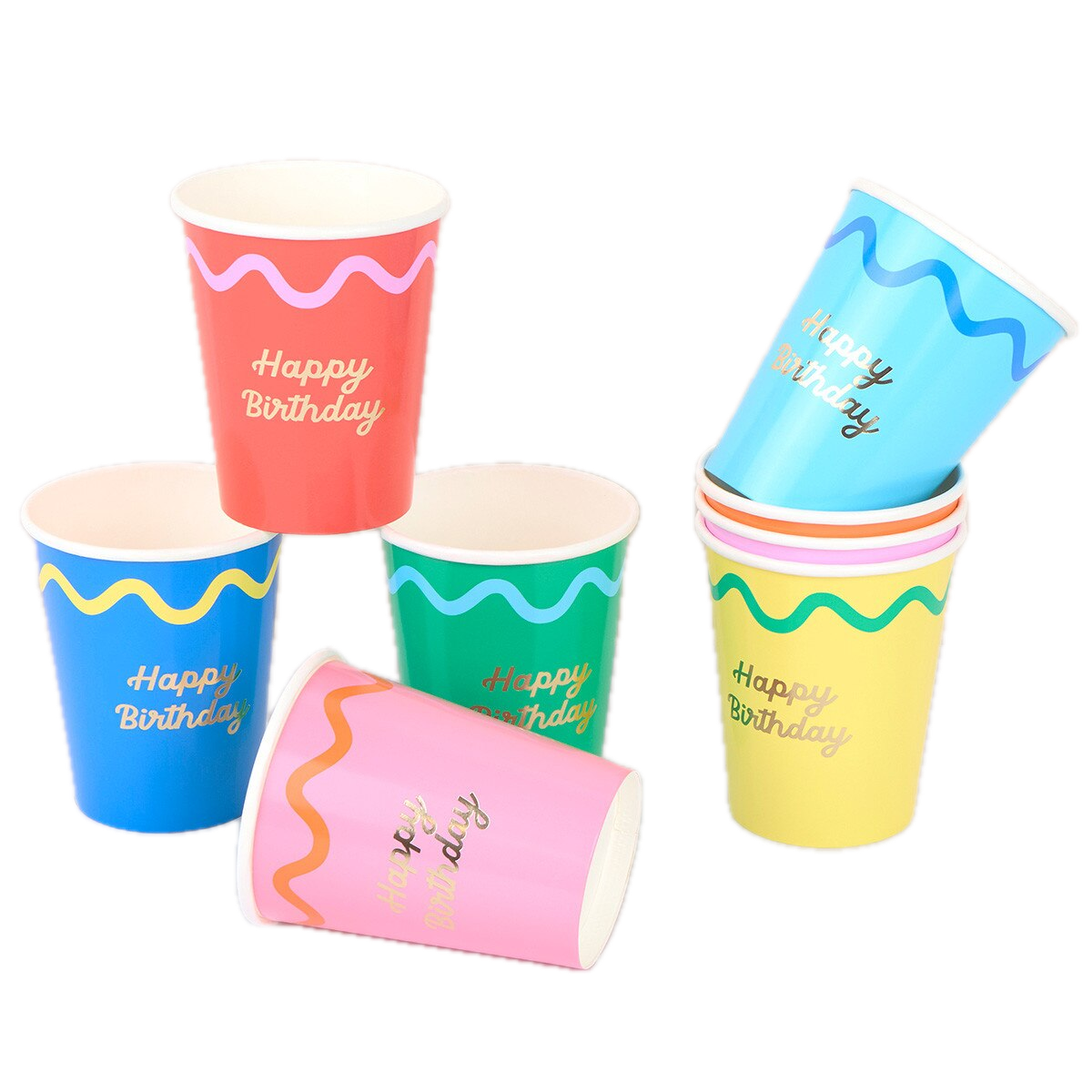 Assorted Wiggle Edge Cups