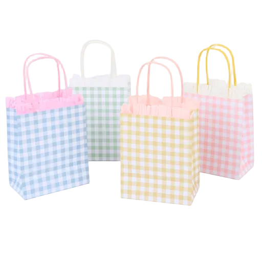 Gingham Fringe Party Bags