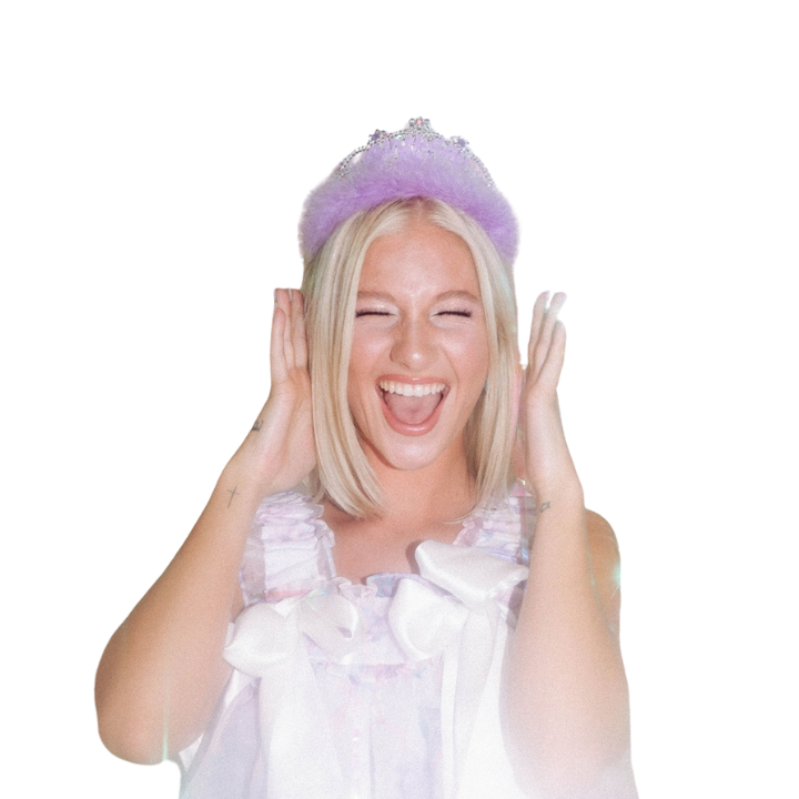 Purple crown tiara with sparkly design for birthday from Parte Haus party supply store in Bethesda, Maryland
