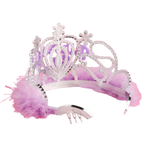 Lavender princess tiara with feathers perfect for birthday from Parte Haus party supply store in Bethesda MD