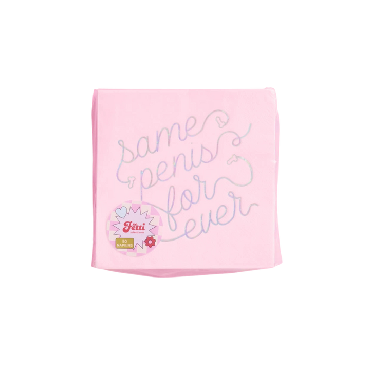 Pink Bachelorette Party Penis Cocktail Napkin