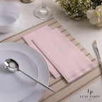 Light pink napkin elegant table setting celebration from Parte Haus party supply store in Bethesda Maryland