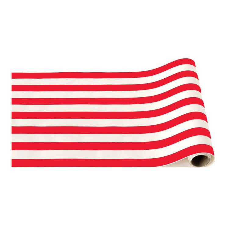 Cherry Red Signature Cabana Stripe Table Runner