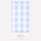 Blue Gingham Paper Tablecloth