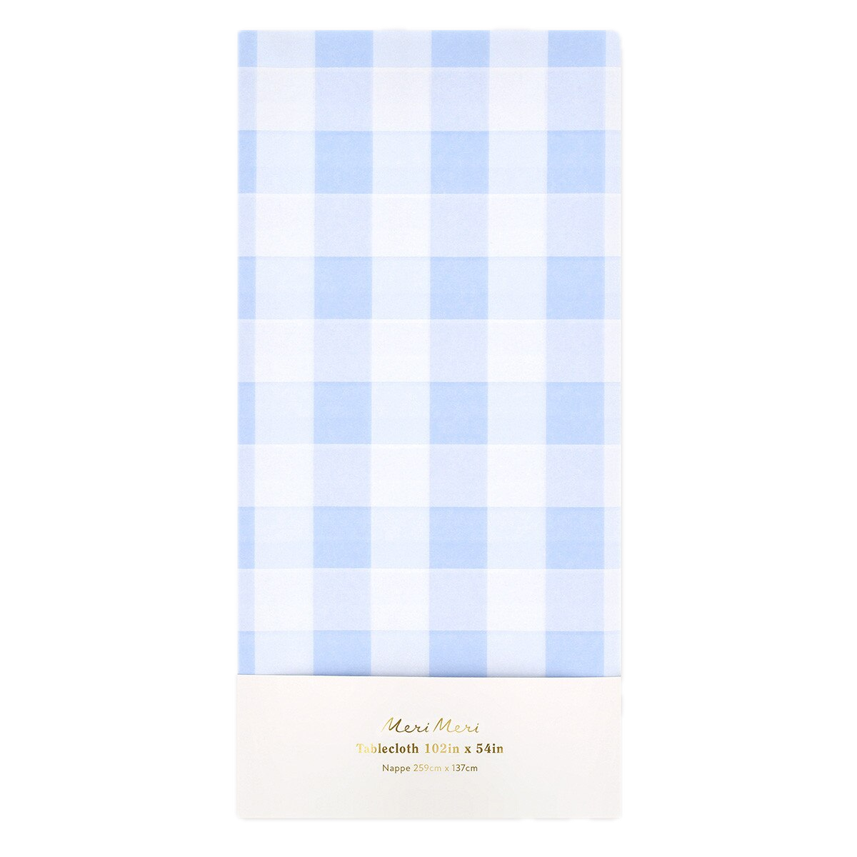 Blue Gingham Paper Tablecloth