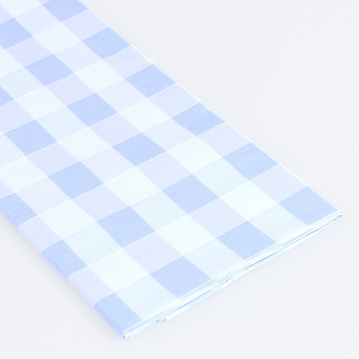 Blue Gingham Paper Tablecloth